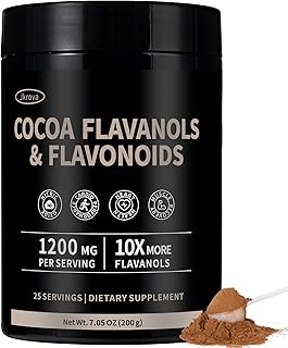 High Flavanol Cocoa Powder – 10X More Flavanols | 1200mg Cocoa Flavanols & Flavonoids – Heart Health, Nitric Oxide, Boost Energy & Endurance | Zero Sugar, 30 Servings