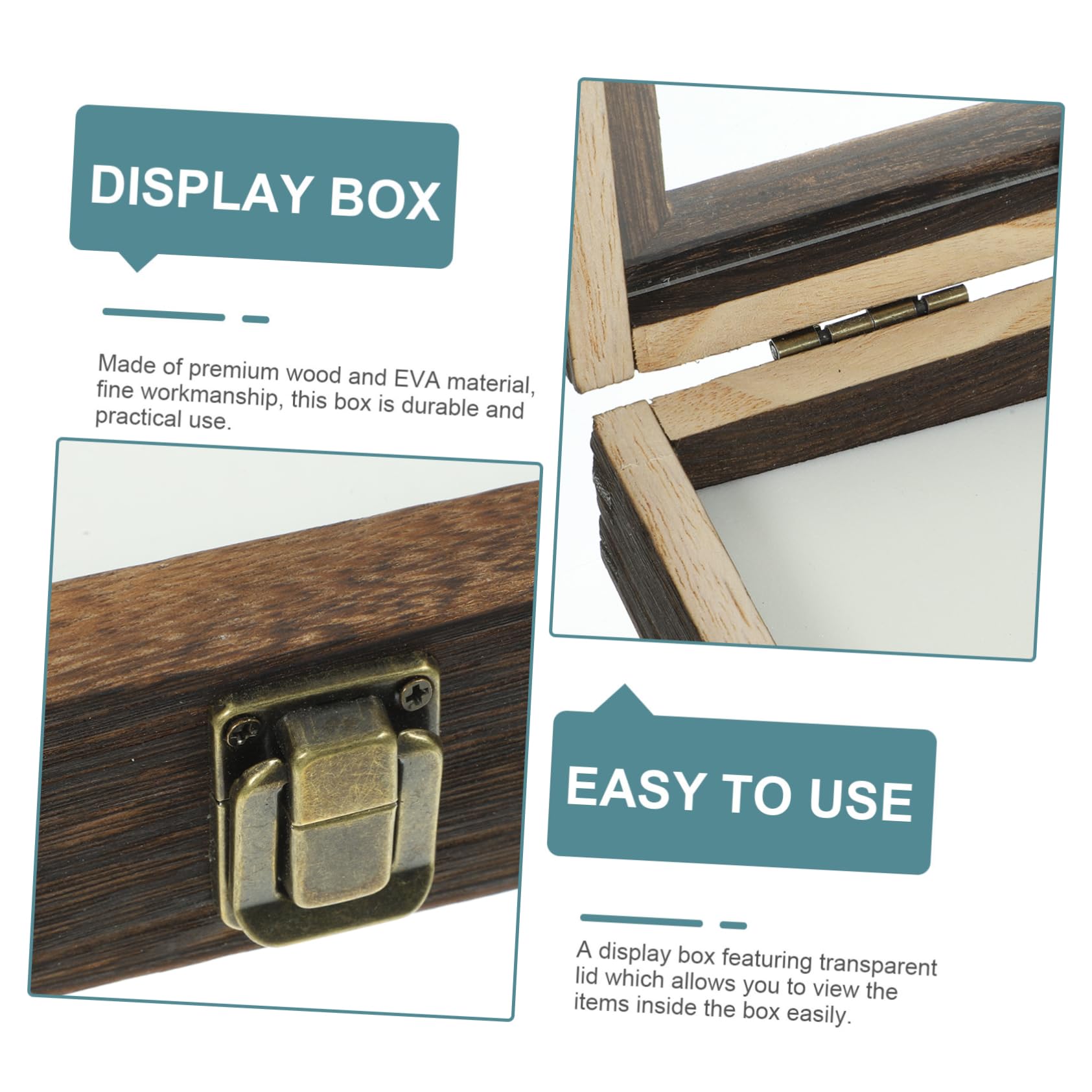 Scatola Espositiva Insetti In Legno 31x22x4cm - Vetrina Con Coperchio Trasparente Per Collezioni - Foto 9