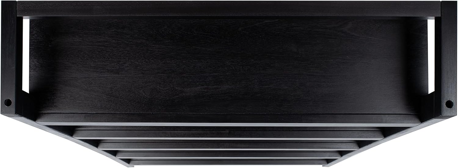 SAFAVIEH Home Collection Beauregard Black 5-Tier Leaning Storage Display Shelves Living Room Bedroom Office Etagere