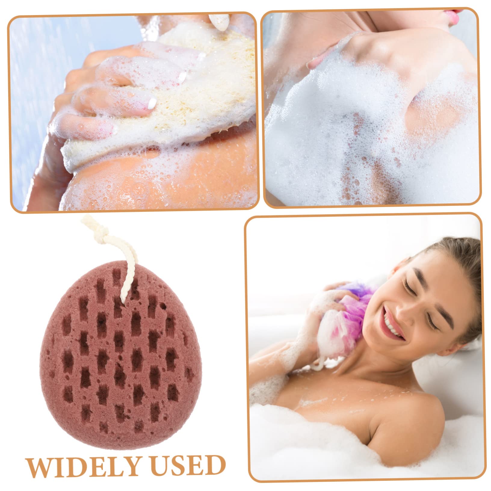 POPETPOP 5pezzi Spugna Da Bagno Morbida e Riutilizzabile Scrub Per Corpo e Schiena Esfoliante Per Massaggio Accessorio Da Carino Perfetta Per Relax e Benessere