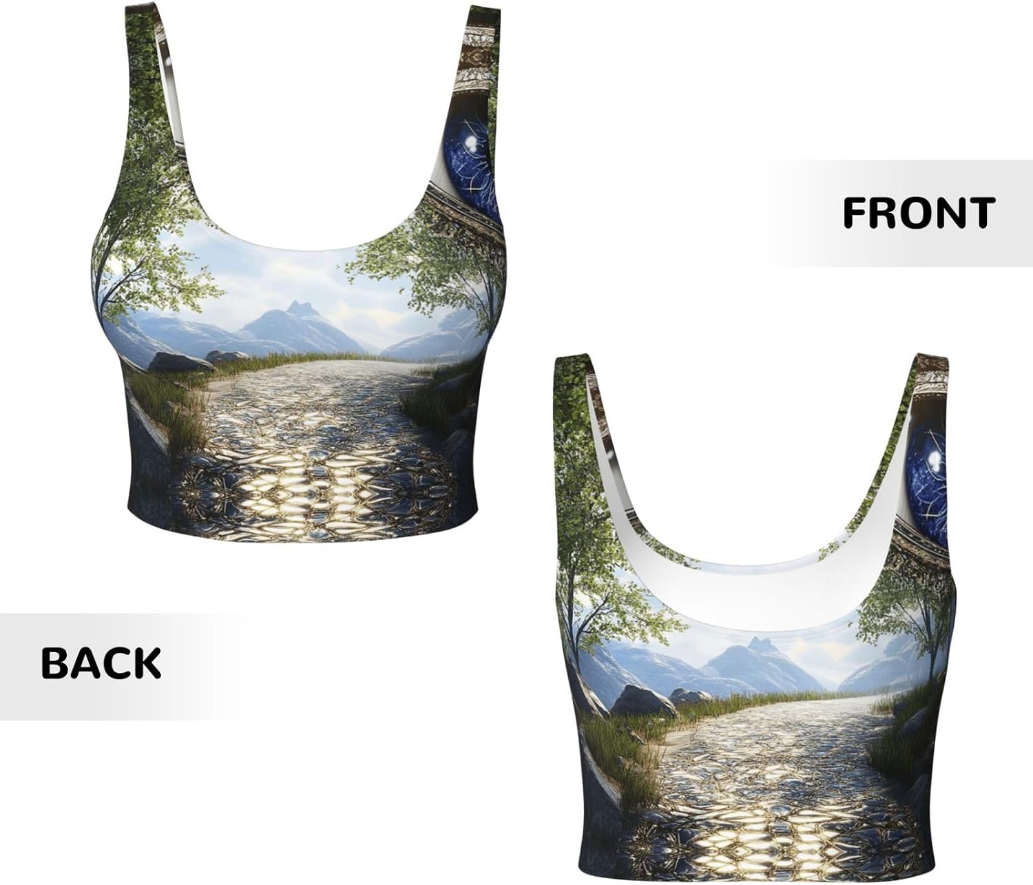 Mysterious Blue Pupils Women's Sports Bras - High Support Workout Tops for Women, Yoga Sports Bra, Bralettes with Support
