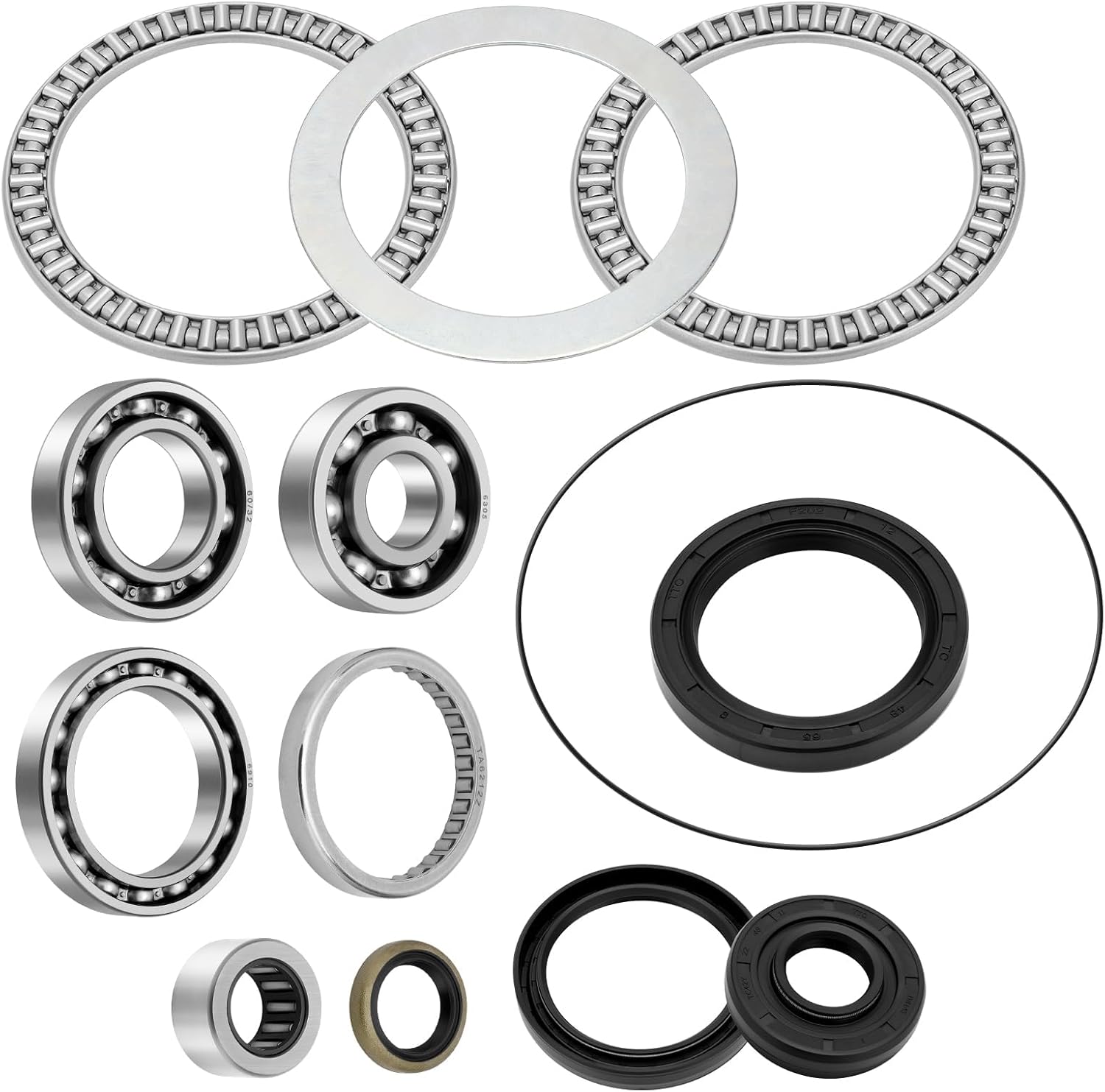 JAVIK Front Differential Bearing Seal Kit for Kawasaki Prairie 360 650 700 Brute Force 650 750 Twin Peaks 700 O.E.M# 92046-1286 13271-1503 92045-1393 92045-1394