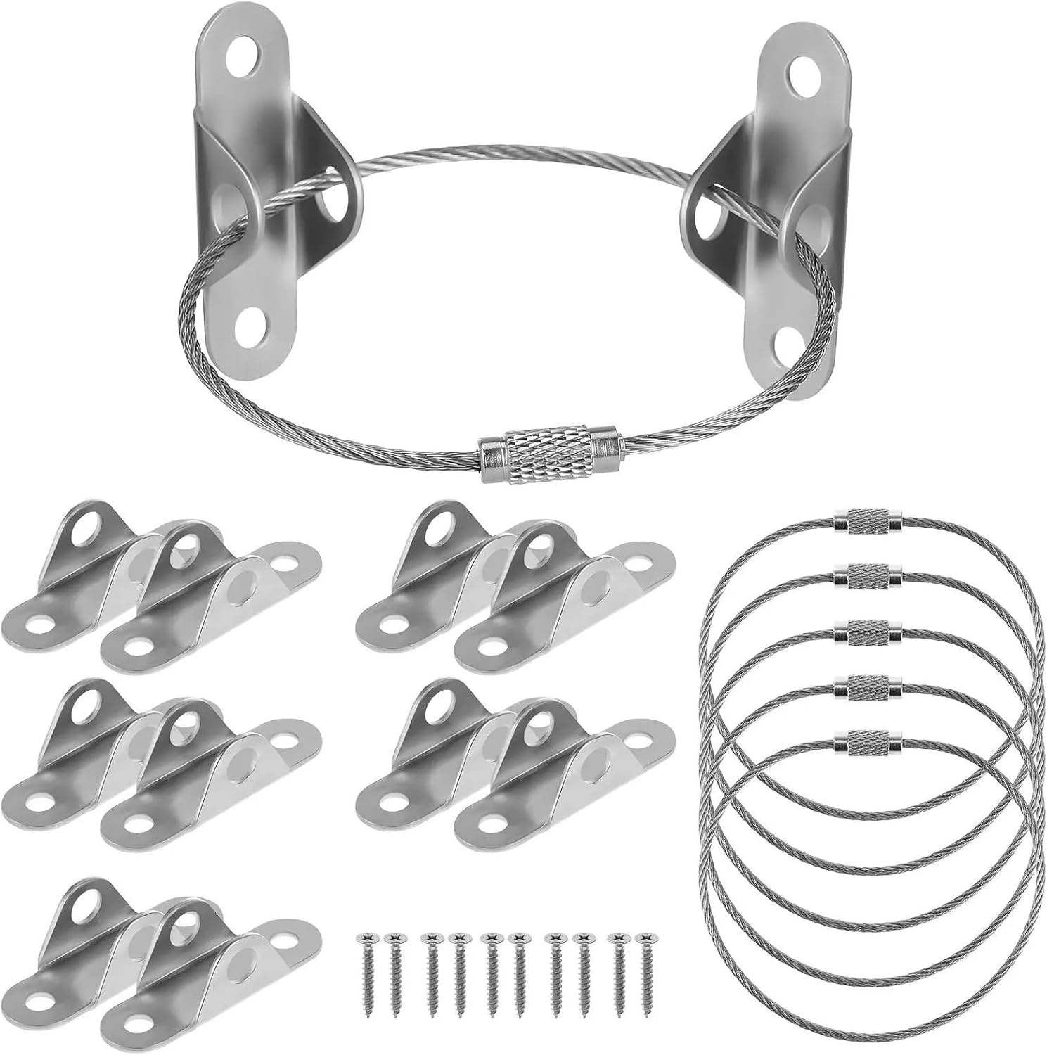 Lawsen Furniture Anchors 30pcs Anti Tip Furniture Anchors Sturdy Wall Mount Cabinet Locks Earthquake Bookshelf Straps for Furniture Dresser