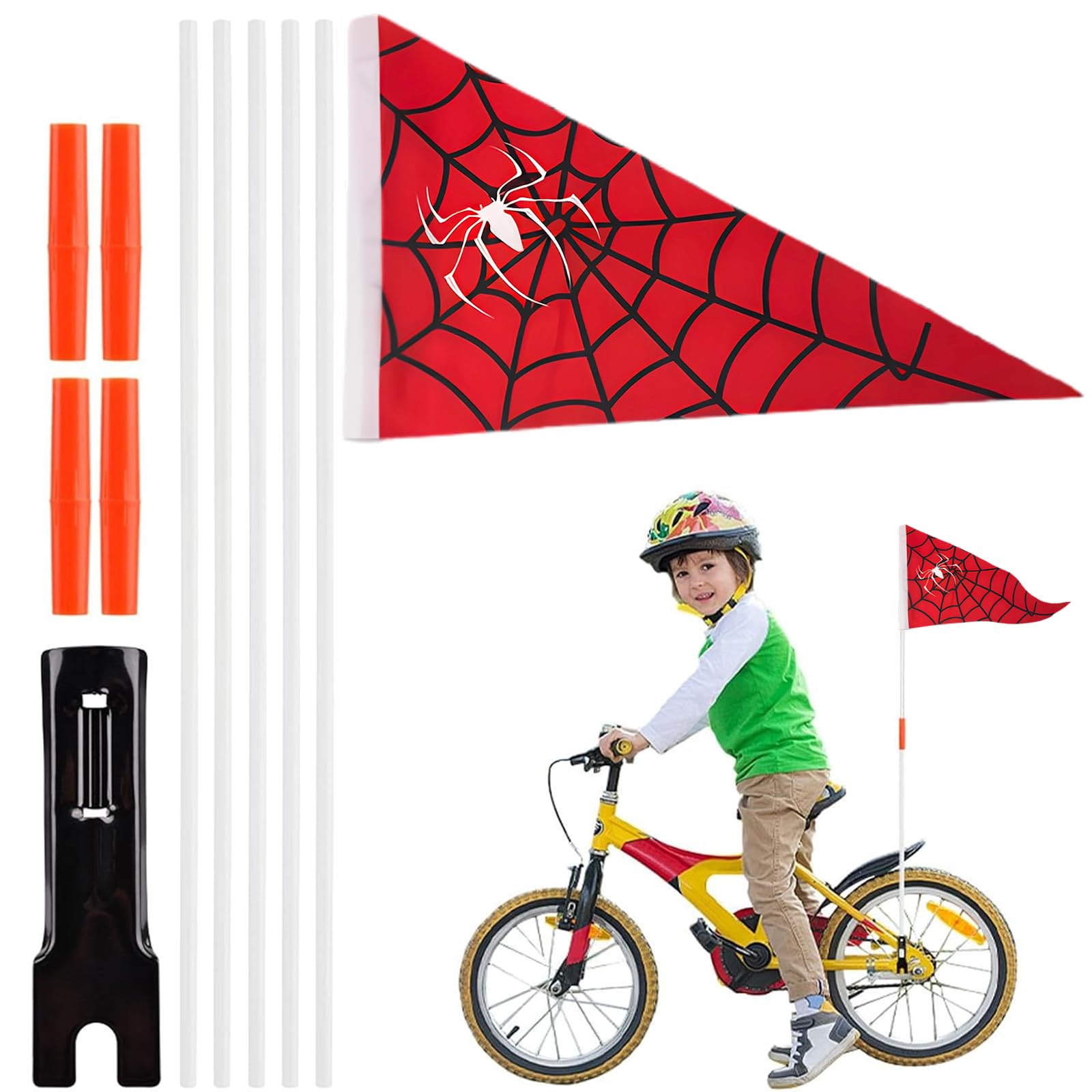 Drapeau De Sécurité Vélo Réglable KOAHDE – Fanion Haute Visibilité Pour Enfants Et Adultes