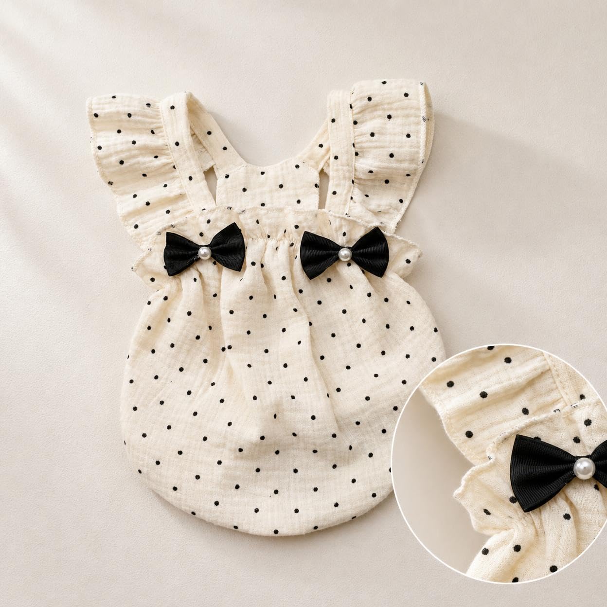 Vestido Elegante con talles Perla sin Mangas con s Ropa Poliéster Ligera para Perros y Gatos Pequeños Acuado para