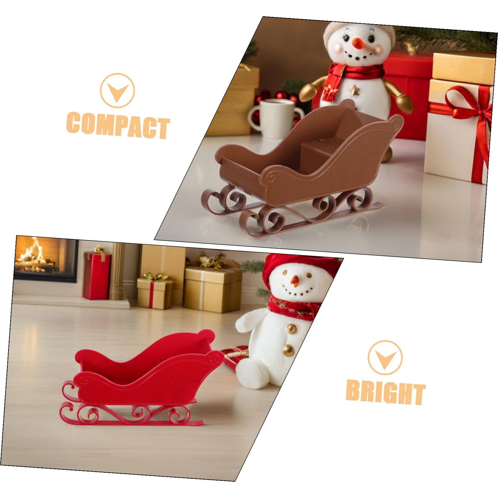 Alipis 3piezas Decoración De Navideño Miniatura para Manualidades y Accesorios Fotográficos para Fiestas Navideñas Modelo De De Escritorio para Decoración De Mesa