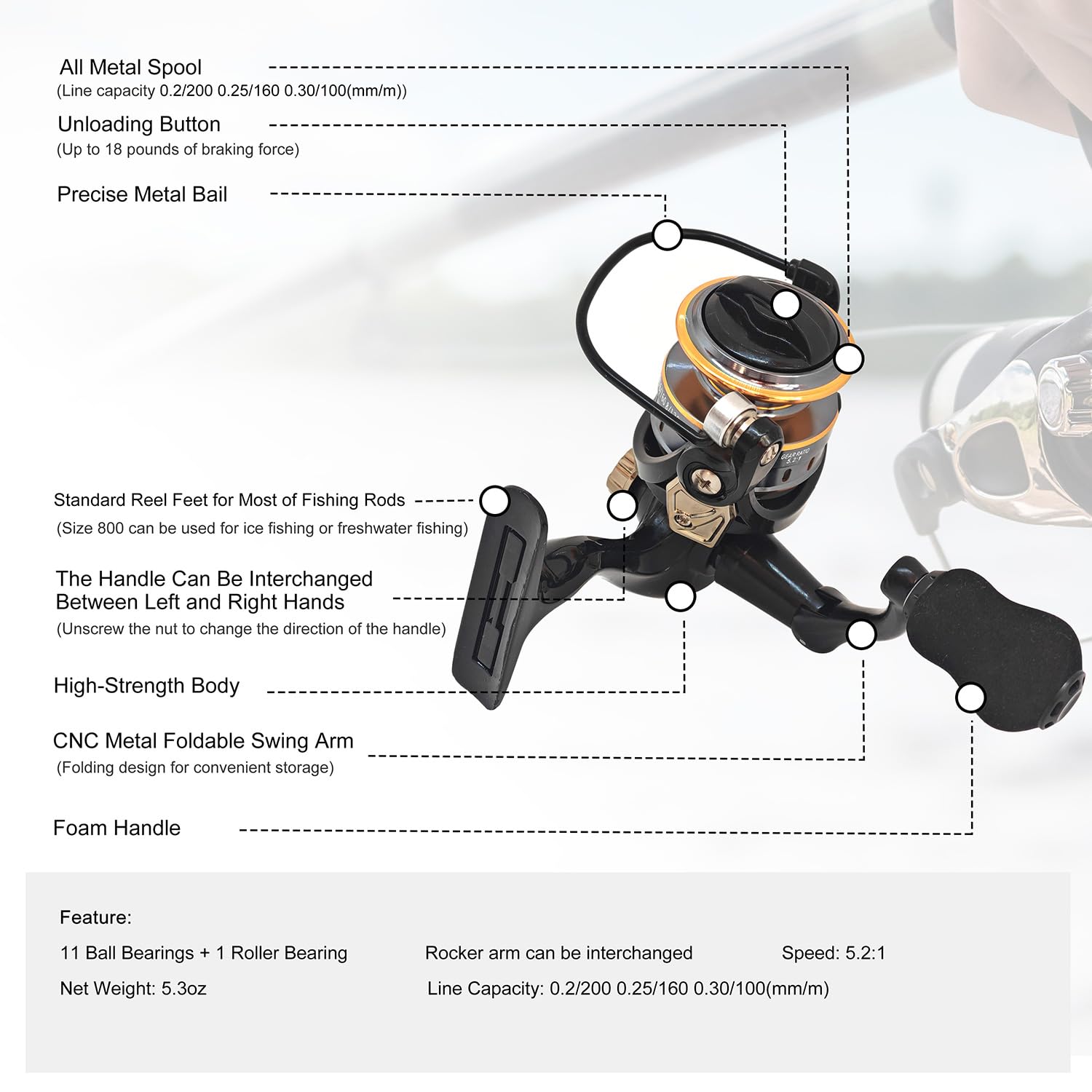 capaci portable telescopic fishing rod and reel combos Small 4.9Ft Combos, Compact Mini Fishing Pole and Metal Spool Spinning Reel, for All Season Fishing in Freshwater and Saltwater, Gift for Teens & 13 Fishing Reel Review Type_Travel Rod Rear Ratio Color:Space Odyssey