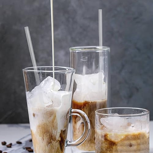 Vista 66 de Pajitas transparentes, 100 popotes de plástico desechables largos (0.23 pulgadas de diámetro y 10.2 pulgadas de largo), transparente Claro