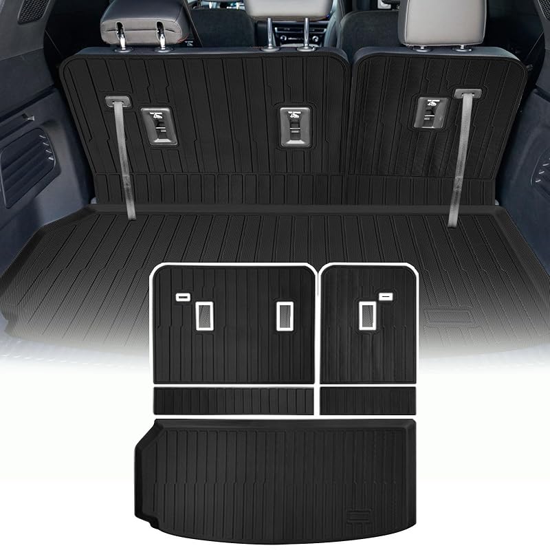 Kit de forro para porta-malas e encostos traseiros em TPE compatível com Chevrolet Traverse, GMC Acadia e Buick Enclave, 5 peças