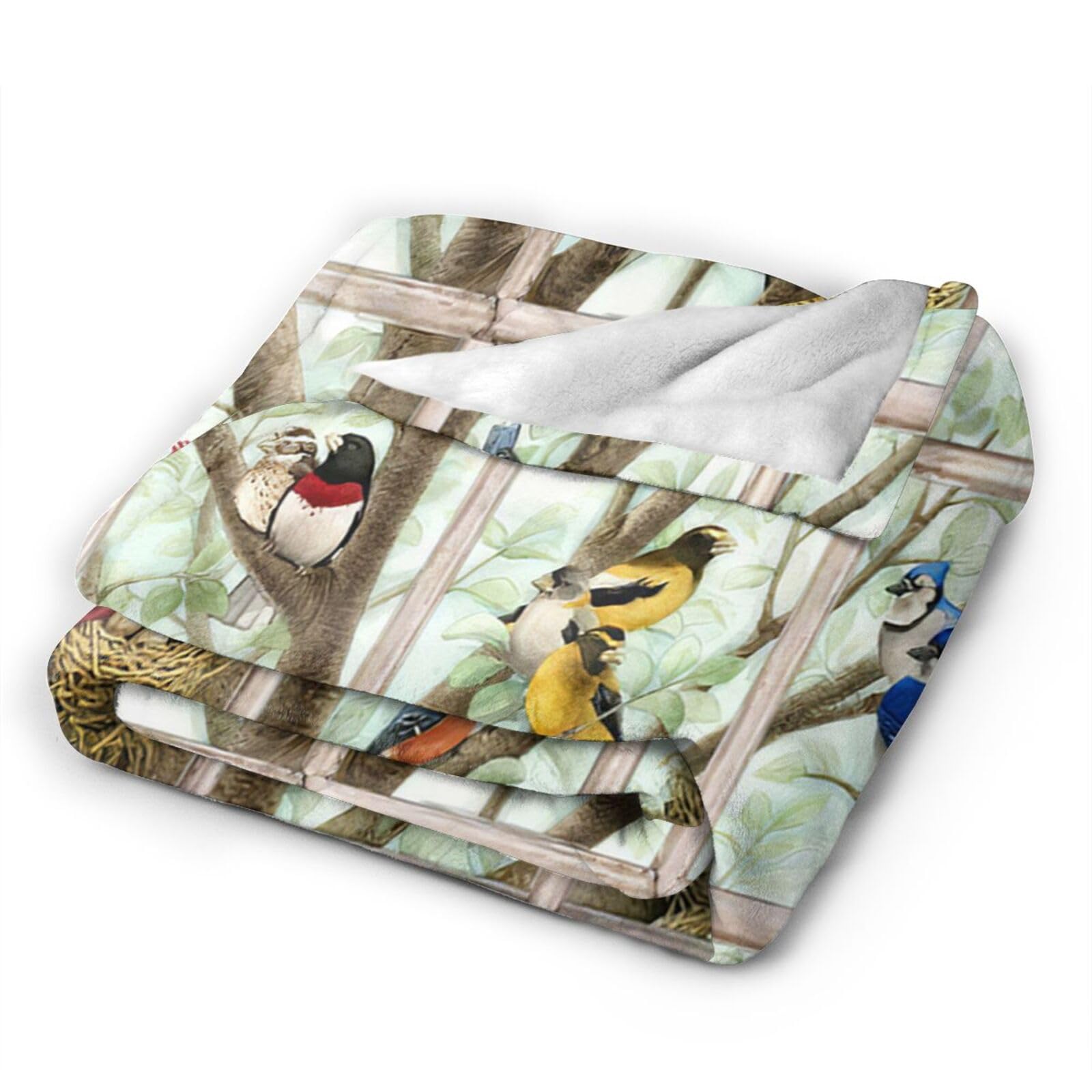 Personalized Baby Bird Flannel Blanket - Custom Name Throw For Kids & Adults | Soft, Cozy Gift