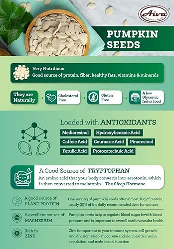 Miniatura 7 de Semillas de calabaza Aiva crudas (2 libras a granel) - Pepitas enteras prémium para aperitivos, hornear y cocinar