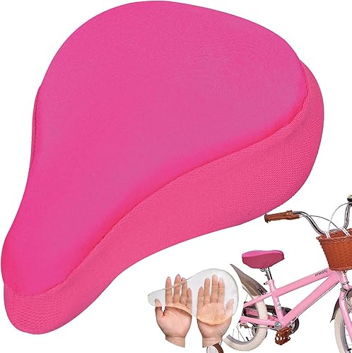 WINNINGO Gel Kids Bike Seat Cushion Cover, Anti-Slip Child Bike Seat Cover Comfortable Adjustable Small Bicycle Saddle Pad, 9'' X 6''