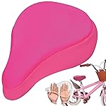 WINNINGO Kids Bike Seat Cushion, Anti-Slip Gel Child Bike Seat Cover Comfortable Adjustable Small Bicycle Saddle Pad for Child Indoor Outdoor Cycling,9 x 6in (Light Pink)