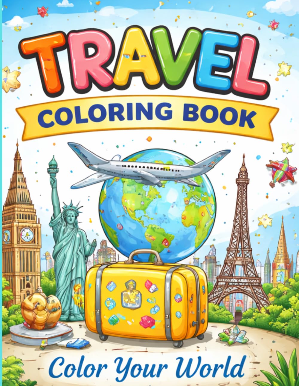 World Travel Coloring Book: A Relaxing Journey Through Beautiful Places