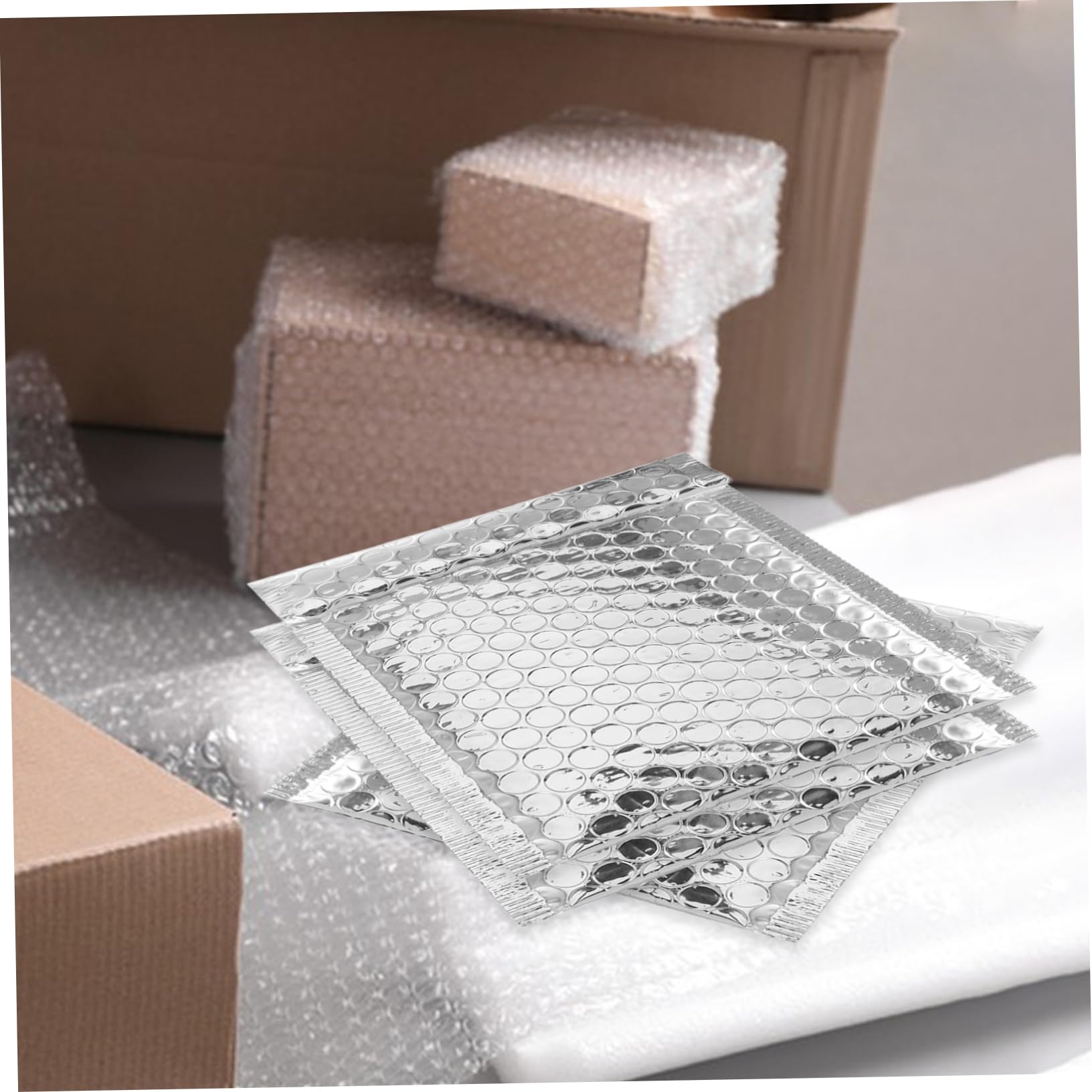 Sobres de Correo Sellados Autosellantes Plateados 100 Uds Makrofol | Bolsas de Envío para Correo, Permiten Etiquetado y Escritura a Mano, Uso Doméstico y Embalaje