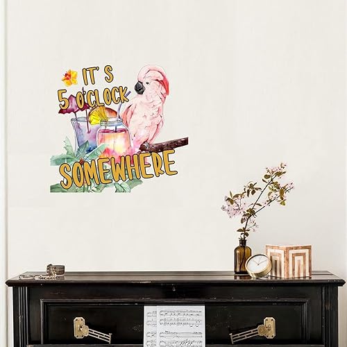 Miniatura 4 de Calcomanías de pared con texto en inglés "It's Five O'clock Somewhere School" ("It's Five O'clock Somewhere School"), calcomanías de pared