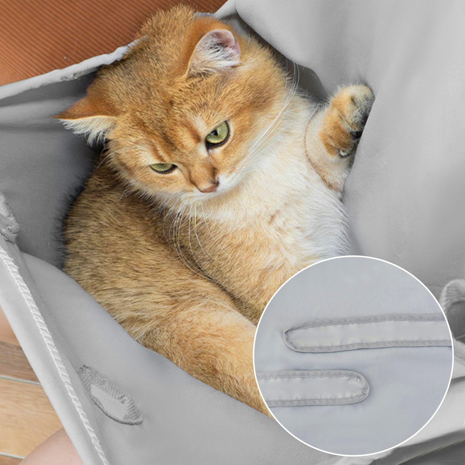 Katzenschürzenträger mit Löchern – Verstellbarer Katzen-Brustträger, Katzenträger mit geschnittenen Nägeln | Baumwollfaser-Twill- Hoodie-Katzenträger, atmungsaktiver Katzen-Brustträger fü