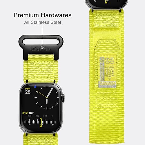 Vista 134 de Nereides Correa deportiva de nailon resistente con diseño de bucle tejido compatible con correa de Apple Watch, para iWatch de 1.65, 1.73, 1.77