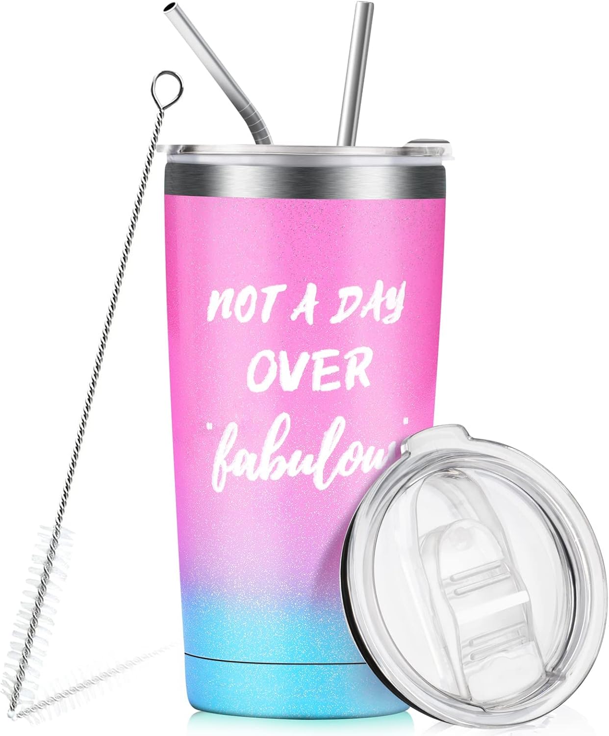 Up To 50% OFF Not A Day Over Fabulous,20 Oz Stainless Steel Insulated Tumbler mugs with Lid Straw 21st 30th 40th 50th 60th 65th 70th birthday gifts for women Grandma Woman Mom Best Friend ideas-NASIDE-Gradient New Product Not A Day Over Fabulous,20 Oz Stainless Steel Insulated Tumbler mugs with Lid Straw 21st 30th 40th 50th 60th 65th 70th birthday gifts for women Grandma Woman Mom Best Friend ideas-NASIDE-Gradient