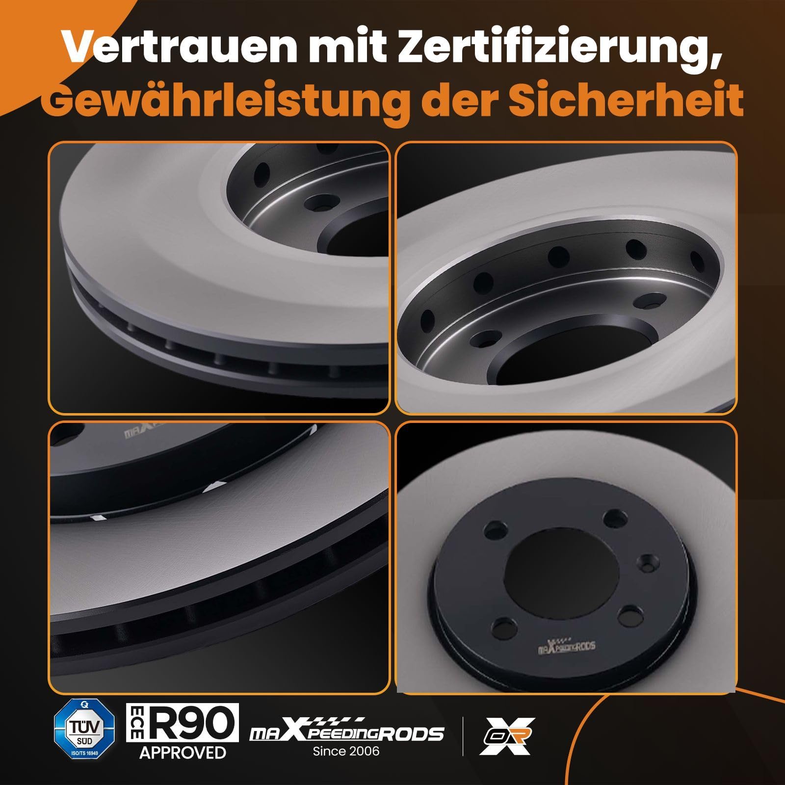 maXpeedingrods Juego de frenos con discos de freno delanteros, diámetro de 256 mm, para Seat Mii para Skoda Citigo 1S0615301 1S0615301H 1S0615301J