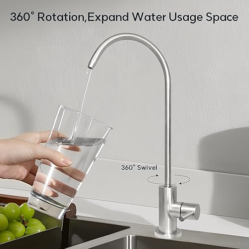 Miniatura 2 de Grifo de filtro de agua, purificador de acero inoxidable para barra de fregadero de cocina, grifo de ósmosis inversa de agua potable, sistema de