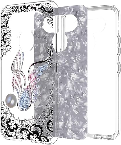 Miniatura 15 de Para LG K51, LG Reflect (LM-K500) - Funda híbrida para teléfono con imagen - AD1 mármol negro