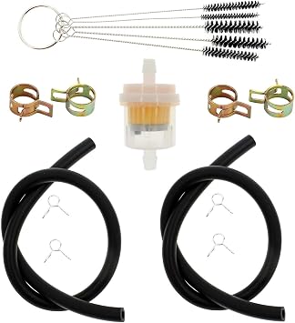 1/4 Inch Fuel Line Oil Gas Filter Hose Compatible with 50cc-90cc 110cc 125cc 140cc 150cc 200cc 250cc 139QMB 157QMJ GY6 Chinese Pit Dirt Bike TaoTao Buyang Coolsport Jonway Sunl Roketa