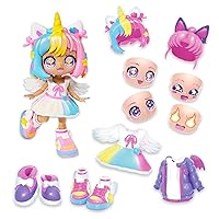 Bambola personalizzabile - BANDAI - Animakii - HEA26348 - Unicorno e pipistrello