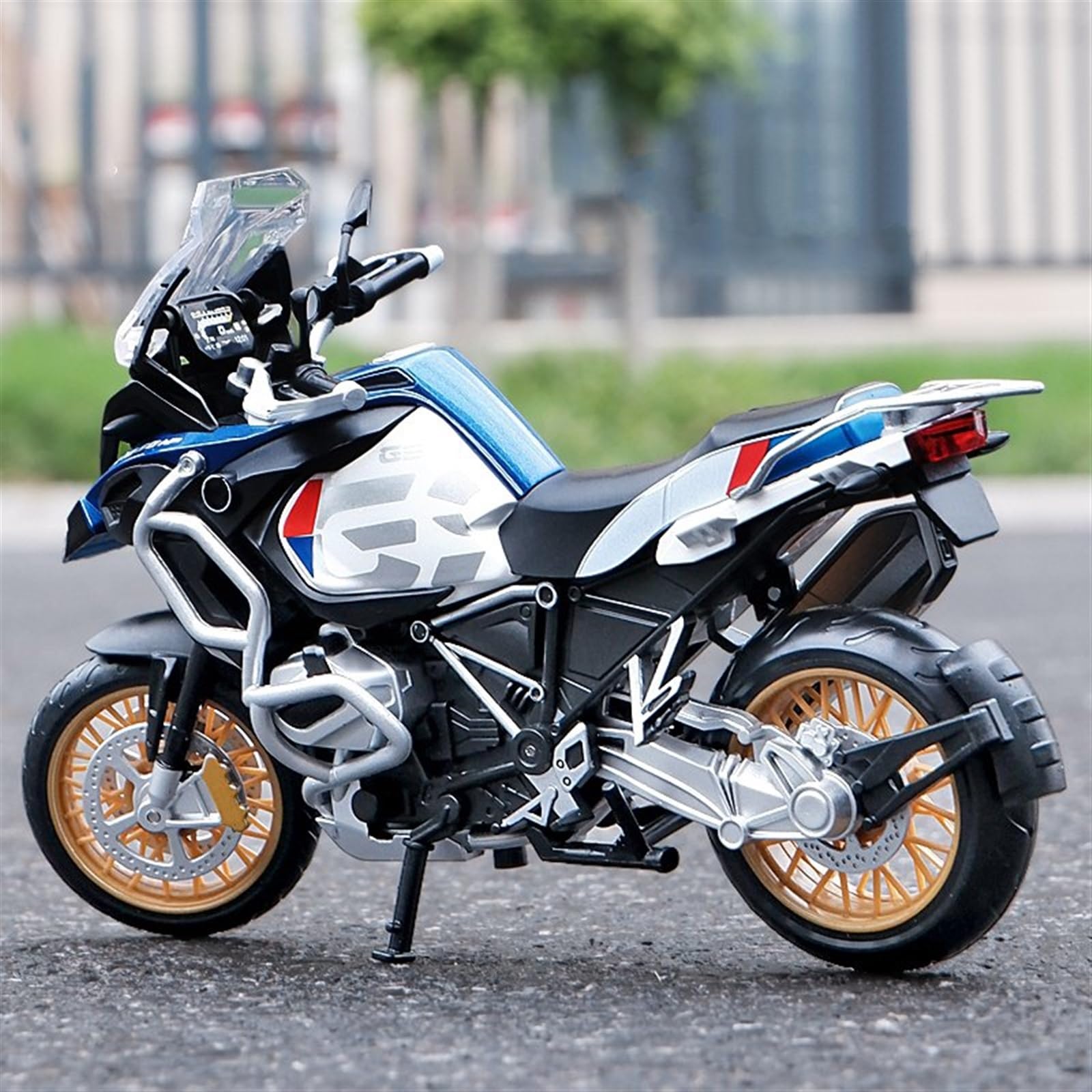 Jaune sans boîte) 1:12 R1250GS ADV Alliage Modèle de Moto Moulé Sous