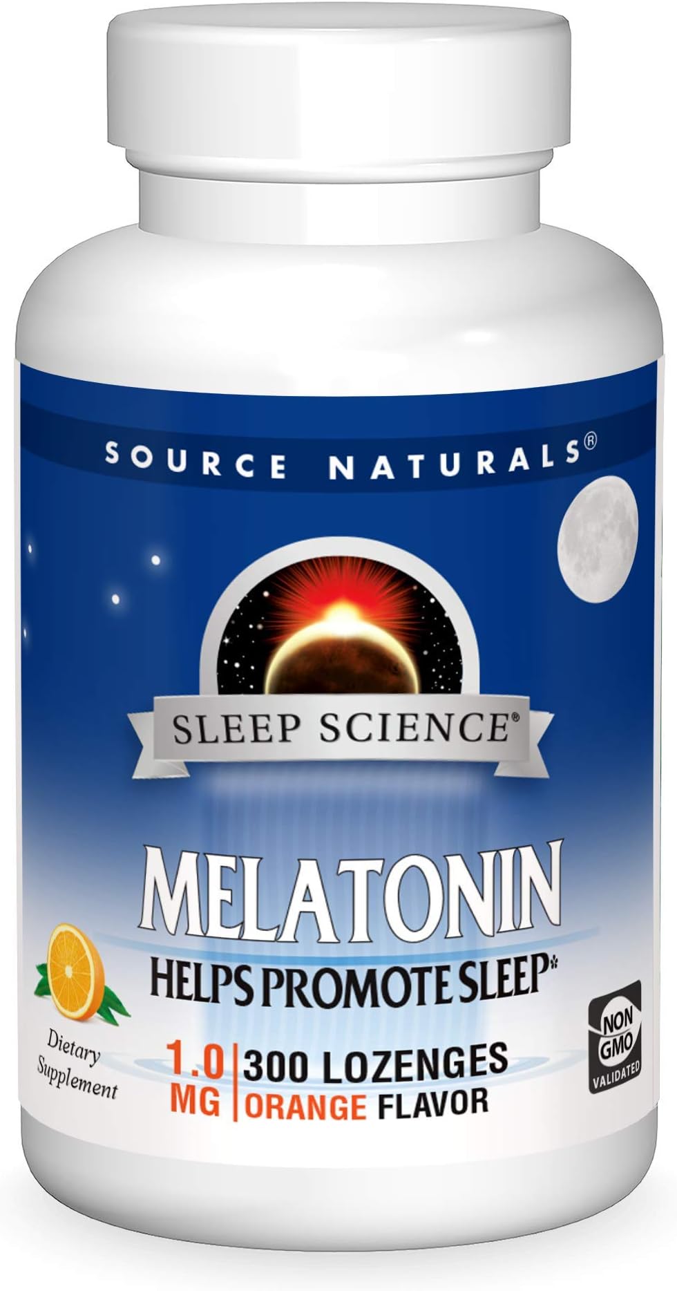 Source Naturals Melatonin Orange 1 mg 300 Lozenges