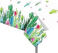 Vista 8 de CC HOME 1 Pack Train Plastic Tablecloth 54 x 87 Inch Long Rectangular Table Cover for Buffet,Birthday Party Holiday Dinner,Picnic or Tablecloth for