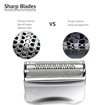 70S Replacement Head Compatible with Braun Series 7, Replacement Heads Compatible with Braun Electric Shaver S7, 720cc, 730cc, 735s, 750cc, 760cc, 790cc