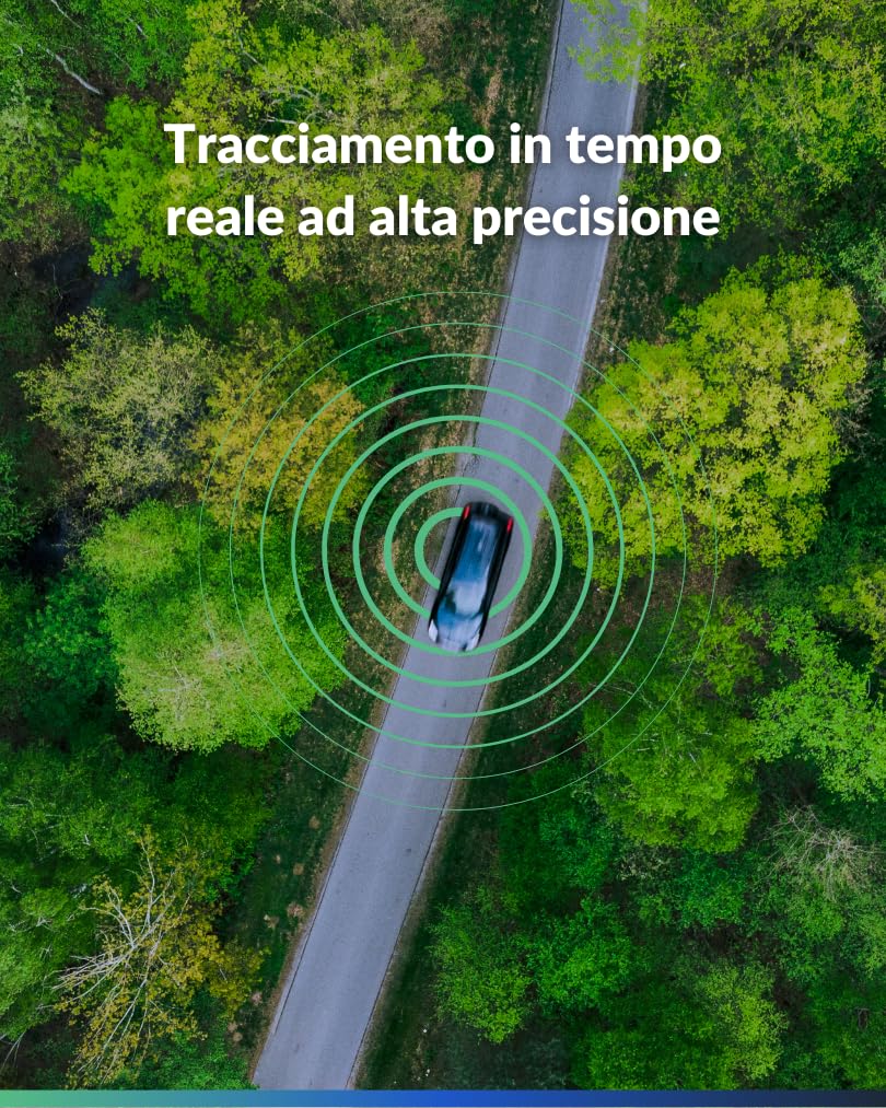 Comeback 4G GPS tracker per auto, moto, camper, camion con supporto magnetico, scheda SIM integrata, app di monitoraggio live per Android/iOS, avvisi di velocità e geofence