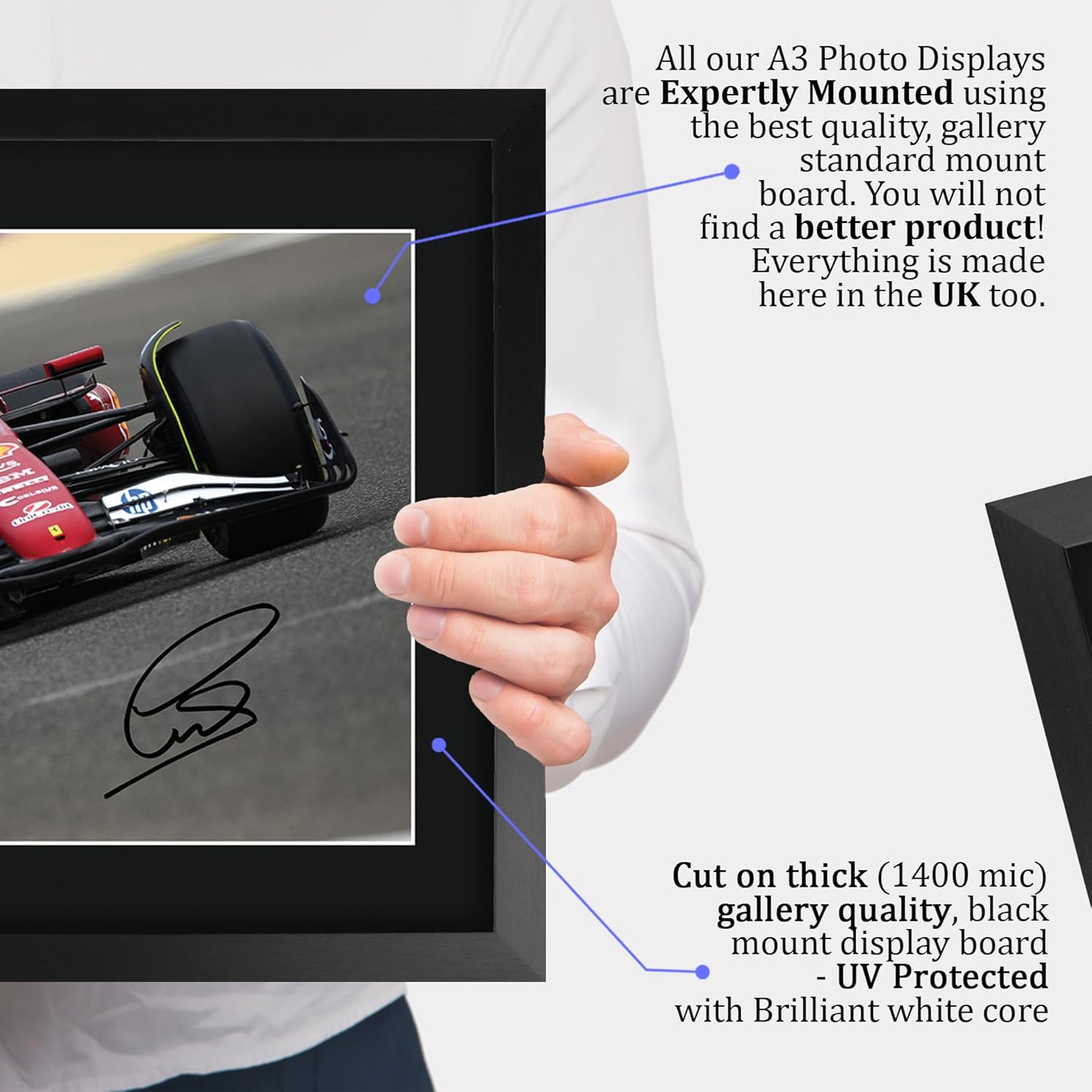 HWC Trading Lewis Hamilton Ferrari Gifts Printed Signed Autograph Picture for F1 Formula 1 Racing Fans (ID-000135) - 16" x 12" Framed