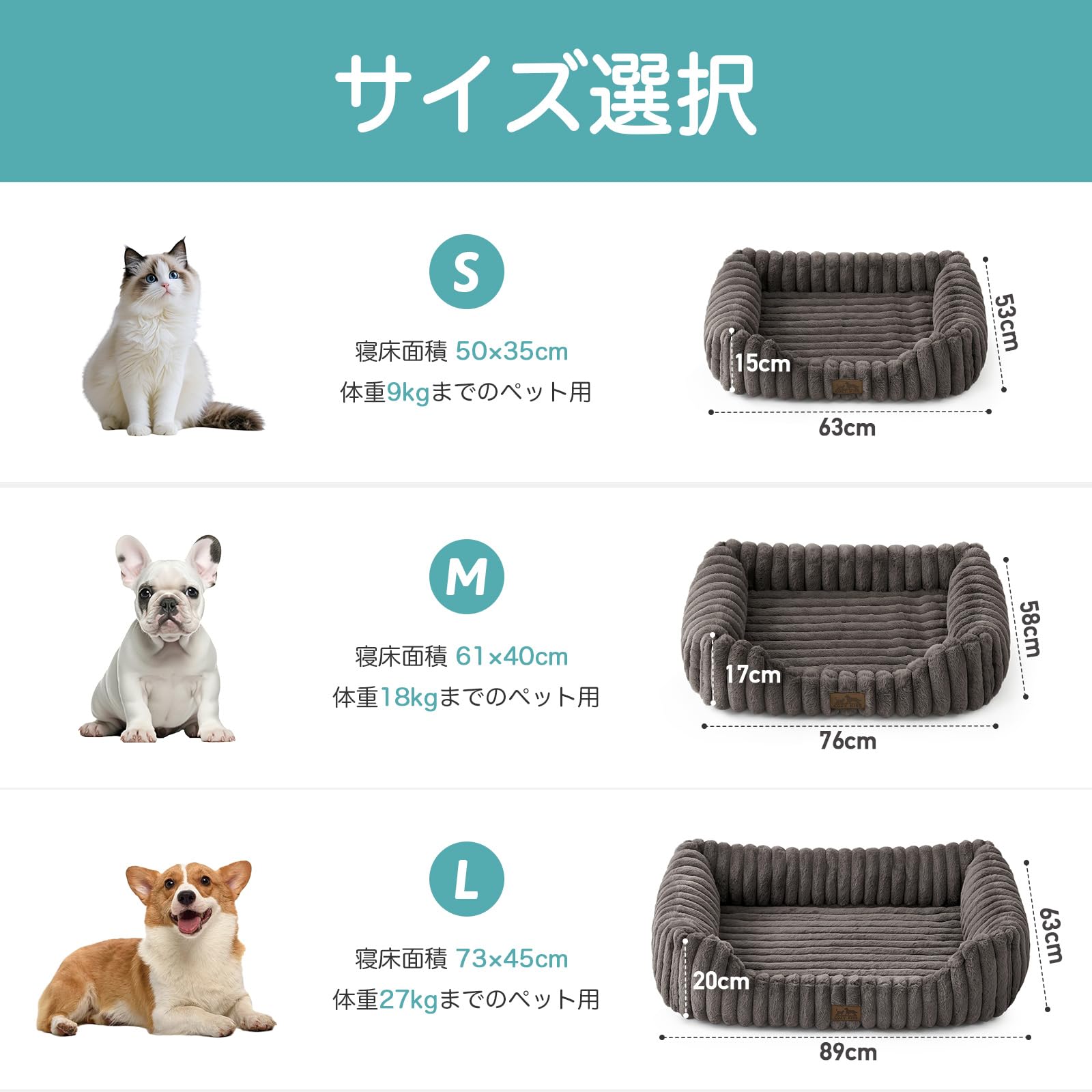 【新品】COZY PET  ペット用ベッド グレー 直径56.7cm Amazon | COZY KISS 犬 猫 ベッド 整形外科用 体圧分散 老犬介護