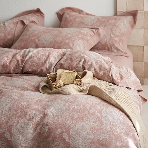 Vista 332 de Linda funda de edredón de fresa, tamaño individual XL, suave, 100% algodón, juego de ropa de cama de fresa rosa, ligero, funda de edredón para niños