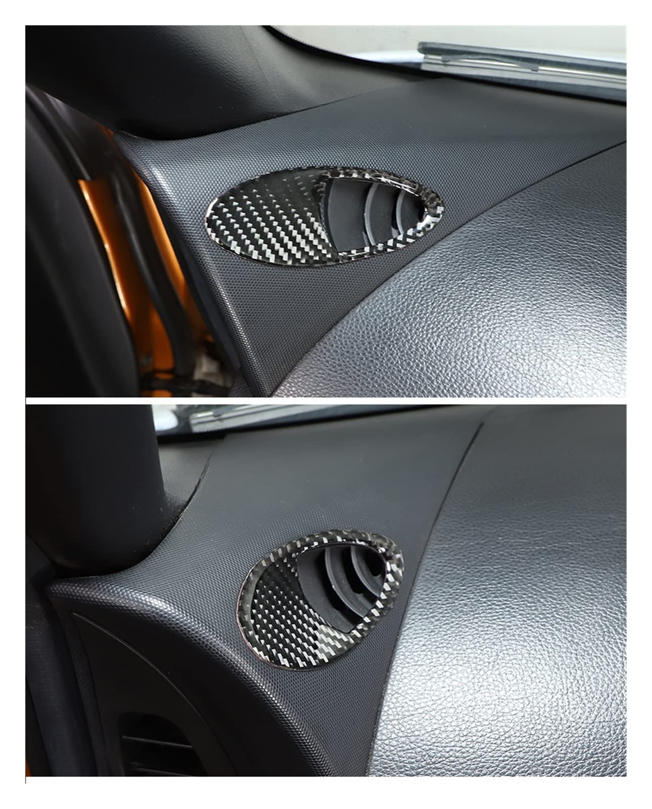 Pasuje do Nissan 350Z Z33 2003-2006 deska rozdzielcza samochodu z włókna węglowego wylot powietrza udekoruj naklejka ochronna Auto akcesoria do przycinania straż zestawy naklejek