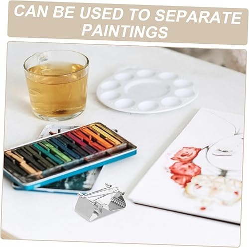 Miniatura 9 de 5 clips de lona húmeda, marco de pintura al óleo de acero inoxidable, clip de separación para enmarcar fotos, suministros de arte, plata