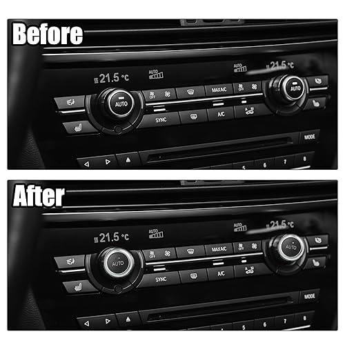Miniatura 3 de X AUTOHAUX Pomo de control de calefactor HVAC A/C Interruptor de control de aire acondicionado Botón de perilla 61319393931 apto para BMW 5 6 7