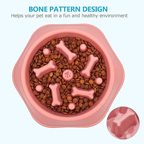 Miniatura 10 de UPSKY Slow Feeder Dog Puzzle Bowl, Interactive Bloat Stop Non-Slide Lick Treat Bowl for Small Medium Dogs (Black)