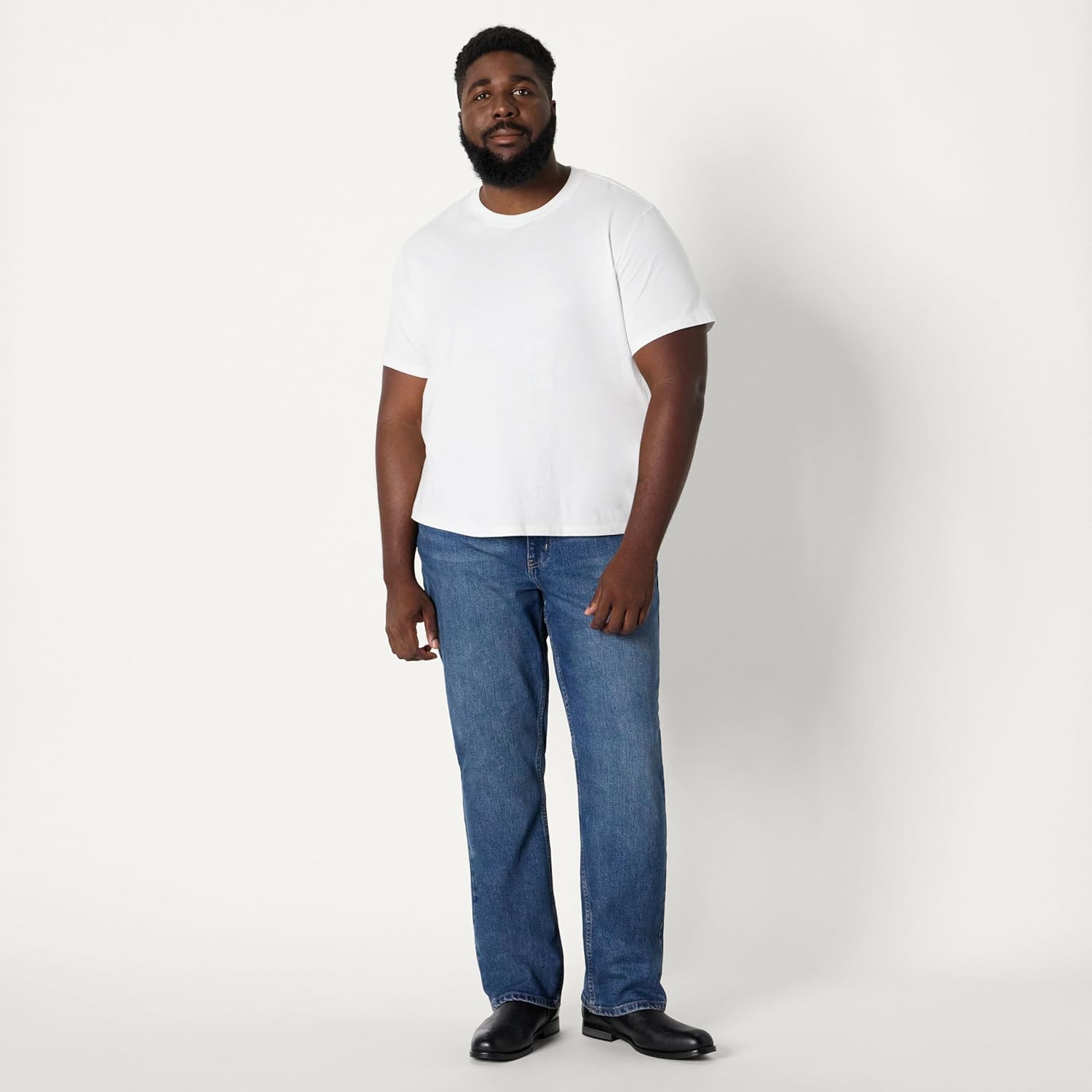 Amazon Essentials Men's Straight-Fit Bootcut Jean, Heavyweight Low Stretch Denim