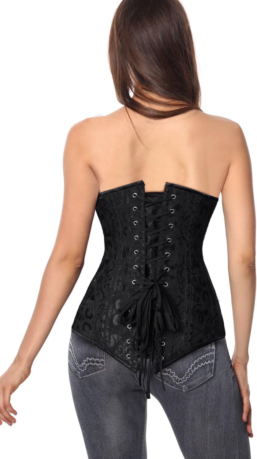 Charmian Women's 26 Steel Boned Cotton Long Torso Hourglass Body Shaper Corset - Image 4