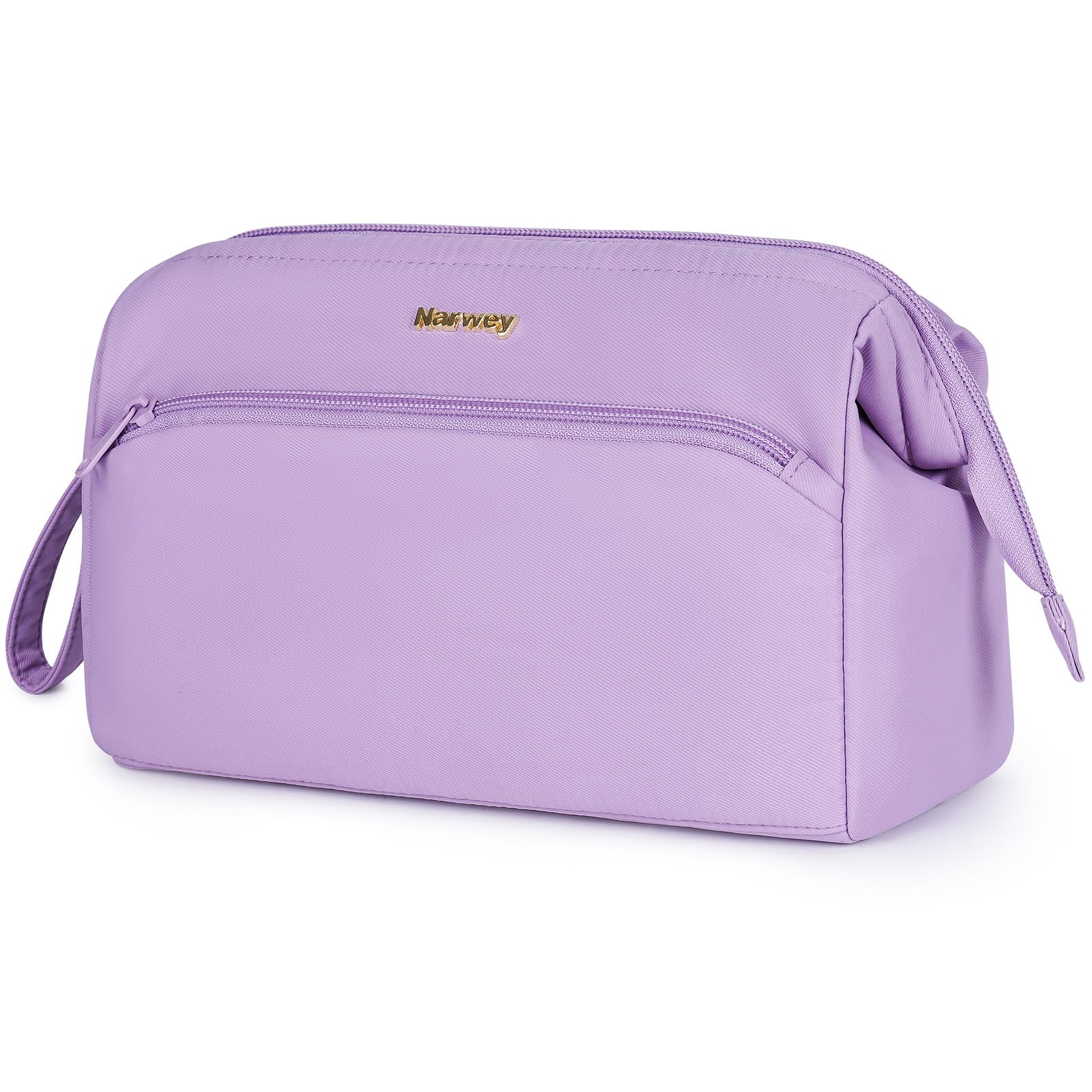 Narwey Klein Kulturtasche Damen Kulturbeutel Kosmetiktasche Schminktasche Reise Make-up-Tasche mit Weit Offener Tasche für Damen Frauen Frauen