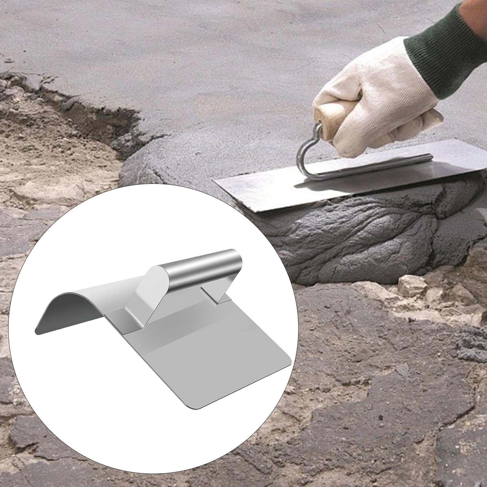kowaku Llana de Esquina Herramienta para Paneles de Yeso Llana de Enlucido Espátula para Yeso de Acero Inoxidable Resistente Adecuado para Albañiles Y Pinto, R50 Grados Externos