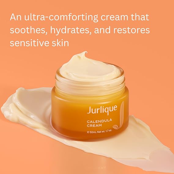 Jurlique Calendula Cream | Soothe, Hydrate & Restore Sensitive Skin | Reduce Redness | Strengthen Barrier | Silky Texture | 99.6% Natural Origin | Gentle Comfort | 50ml