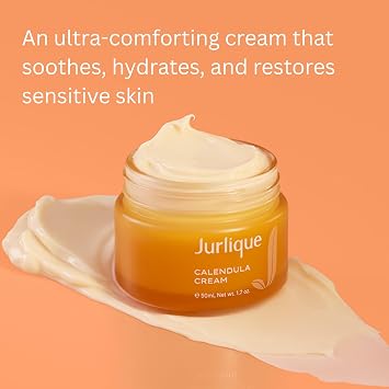 Jurlique Calendula Cream | Soothe, Hydrate & Restore Sensitive Skin | Reduce Redness | Strengthen Barrier | Silky Texture | 99.6% Natural Origin | Gentle Comfort | 50ml