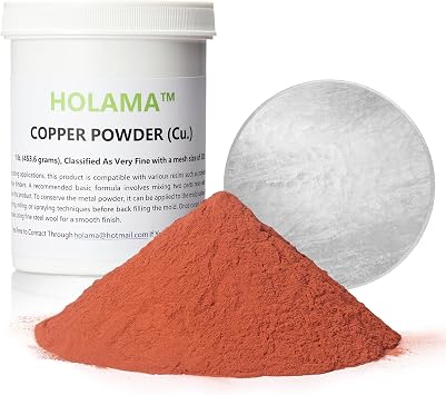 Premium Copper Powder for Cold Casting Sculptures - High-Grade 350 Mesh with Enhanced Packaging | Casting Powder Ideal for Home and Office Decor - 1lb with Anti-Oxidation Packaging Red-350 Mesh