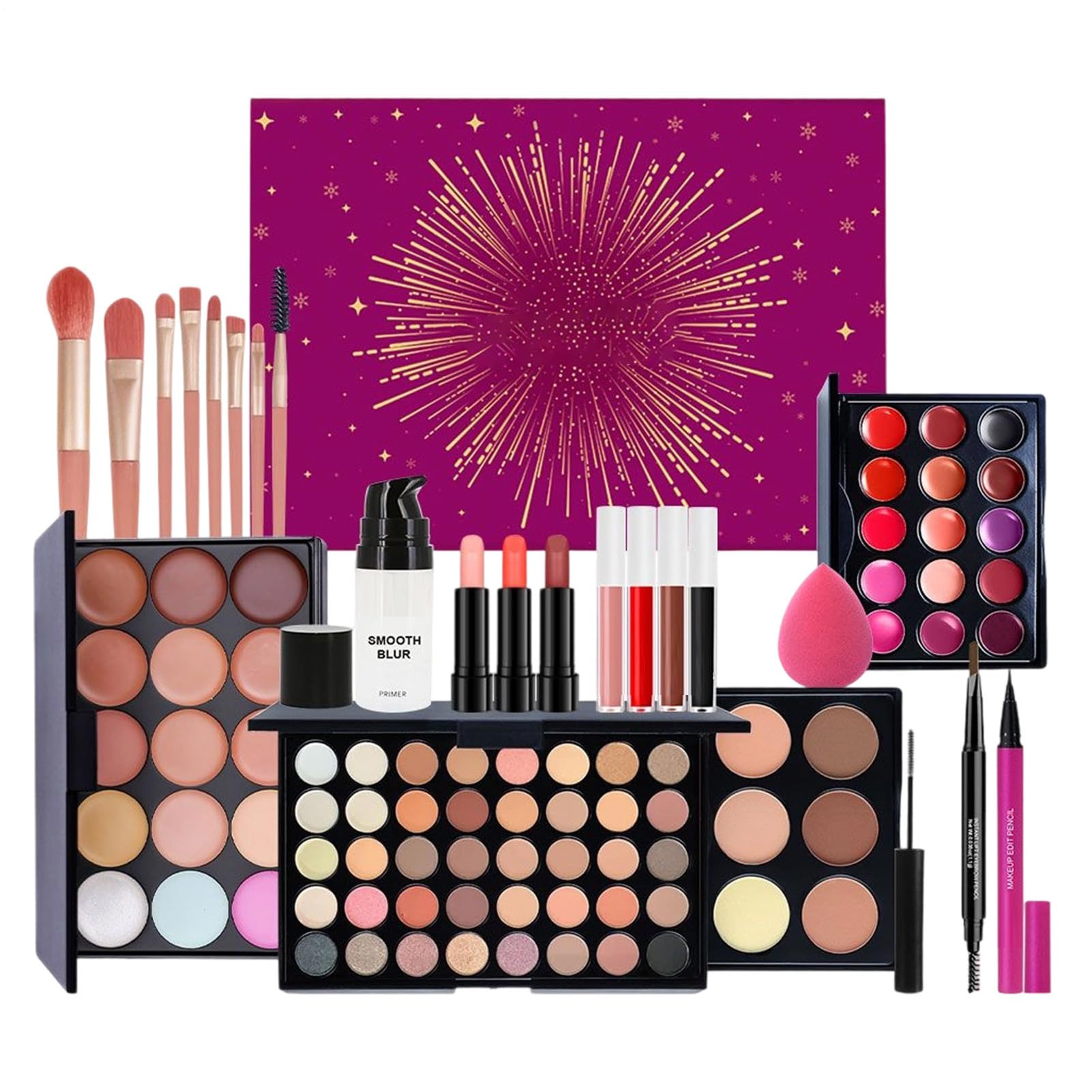 Set Di Trucco | Bellezza Palette di Ombretti Rossetto Pennello | Kit Completo Con Palette Di Ombretti Per Gli Occhi | Per Ragazze Adolescenti Principianti Compleanno Natale Moglie Festa