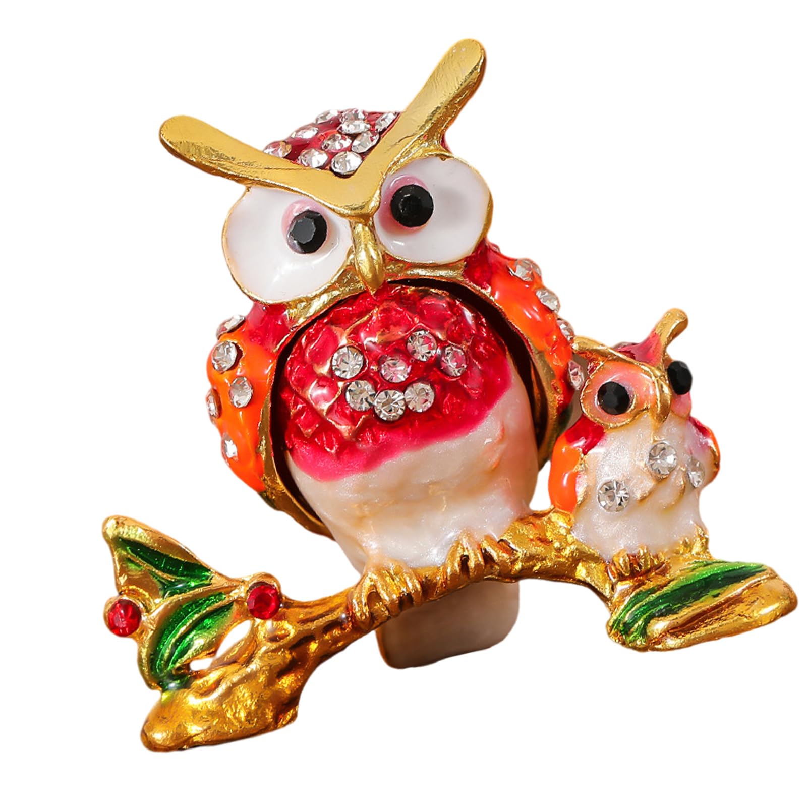 CAZSTYK Stylish Owl Inspired Jewelry Holder with Multiple Compartments Strong Alloy Decorative Box Multifunctional Jewelry Storage Box