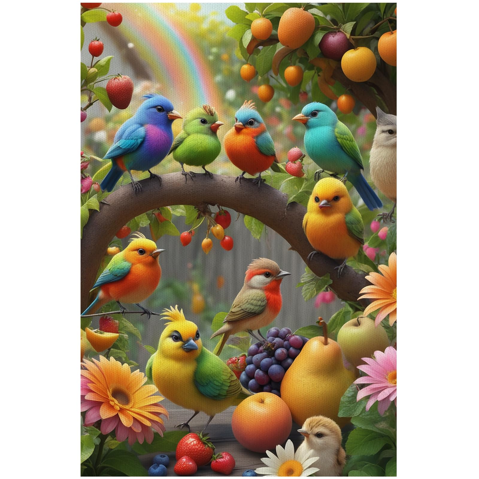 Bird Canvas Wall Art-Birds Of Prey Posters Prints-Many Playful Birds Pictures Wall Decor Modern Artwork Printed on Canvas For Office Home Decor 20x30inch Frameless